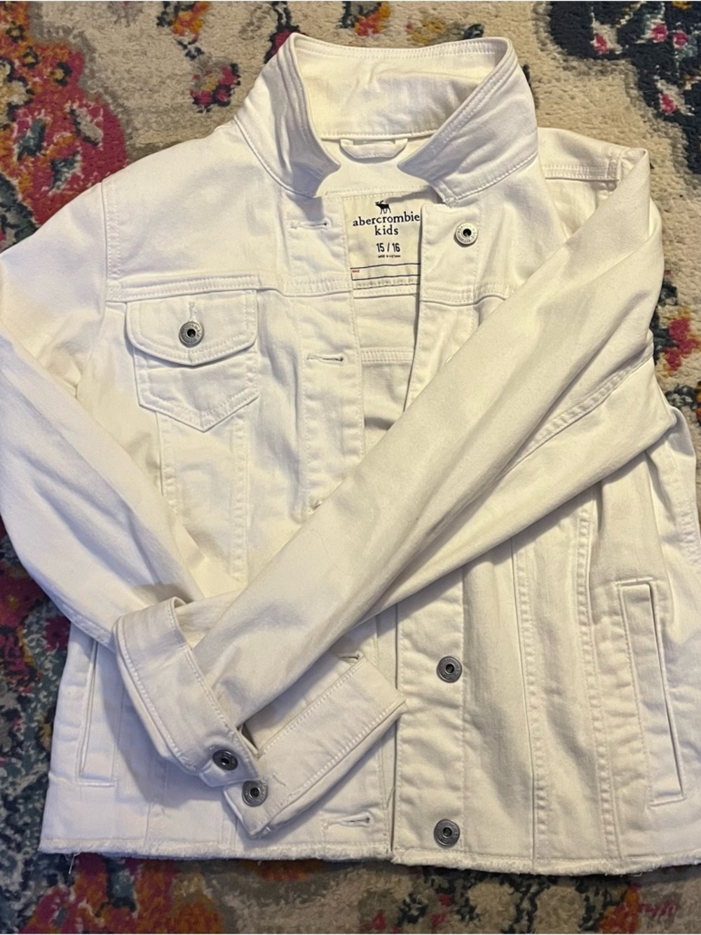 abercrombie kids White Denim Jacket for Boys & Girls
